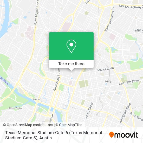 Texas Memorial Stadium-Gate 6 map