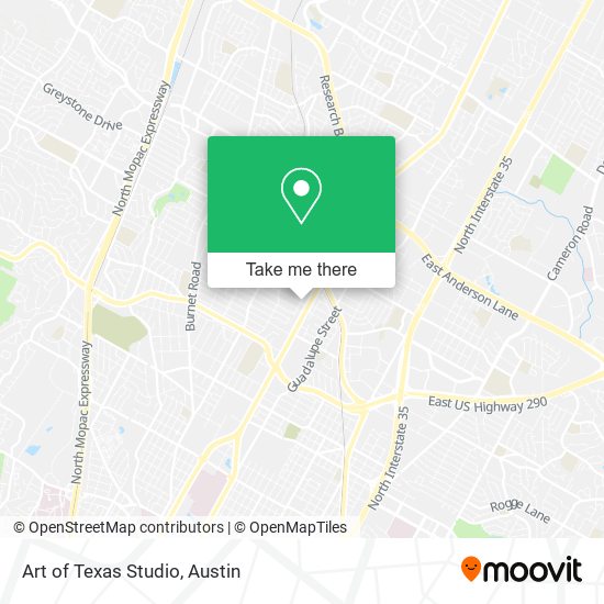 Art of Texas Studio map