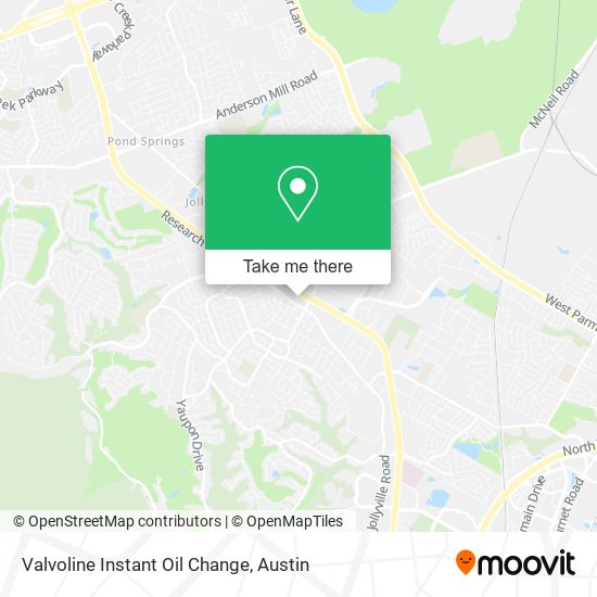 Mapa de Valvoline Instant Oil Change