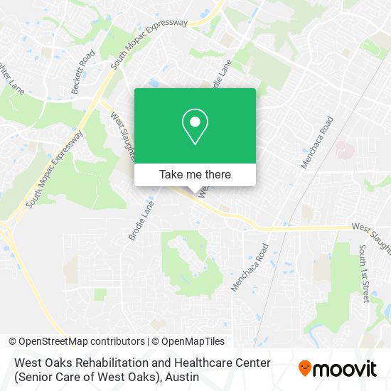 West Oaks Rehabilitation and Healthcare Center (Senior Care of West Oaks) map