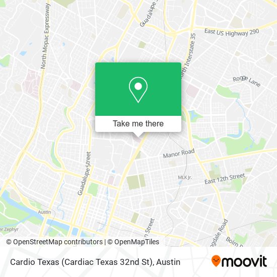 Mapa de Cardio Texas (Cardiac Texas 32nd St)