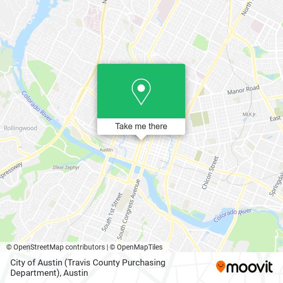 Mapa de City of Austin (Travis County Purchasing Department)