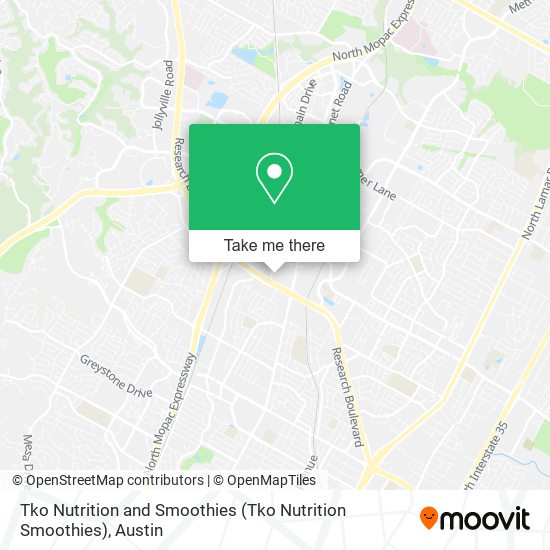 Tko Nutrition and Smoothies map