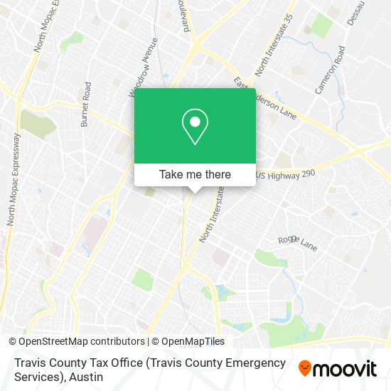 Mapa de Travis County Tax Office (Travis County Emergency Services)