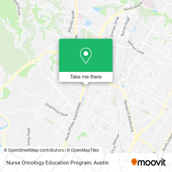 Nurse Oncology Education Program map