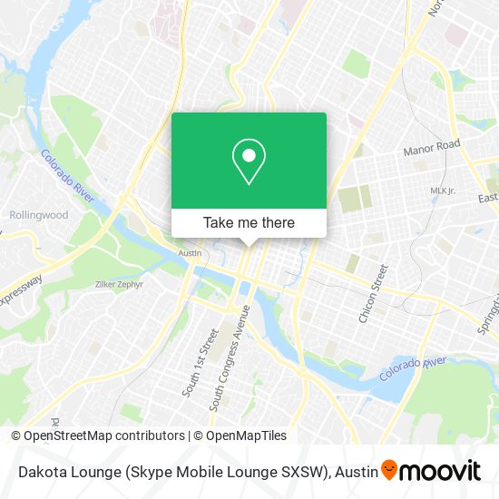 Mapa de Dakota Lounge (Skype Mobile Lounge SXSW)