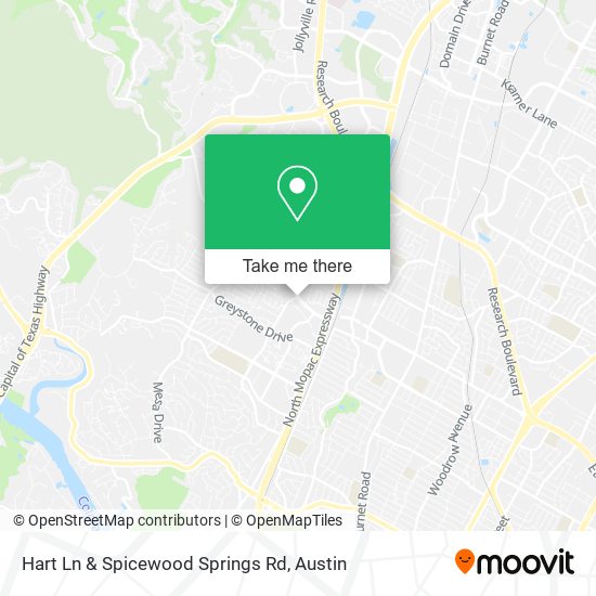 Mapa de Hart Ln & Spicewood Springs Rd