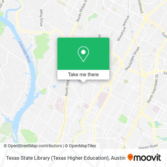 Mapa de Texas State Library (Texas Higher Education)