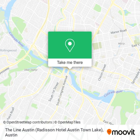 Mapa de The Line Austin (Radisson Hotel Austin Town Lake)