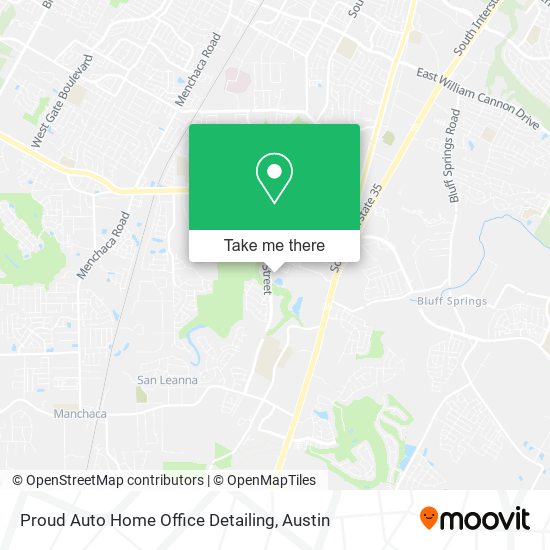 Proud Auto Home Office Detailing map