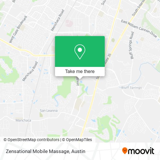 Zensational Mobile Massage map