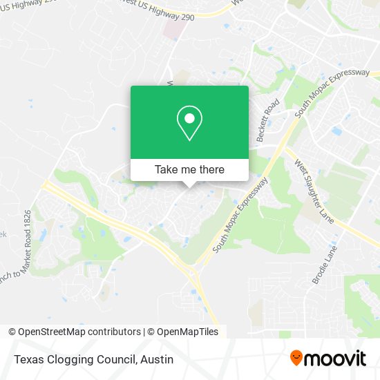 Mapa de Texas Clogging Council