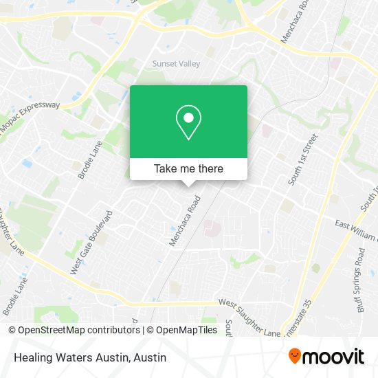 Healing Waters Austin map