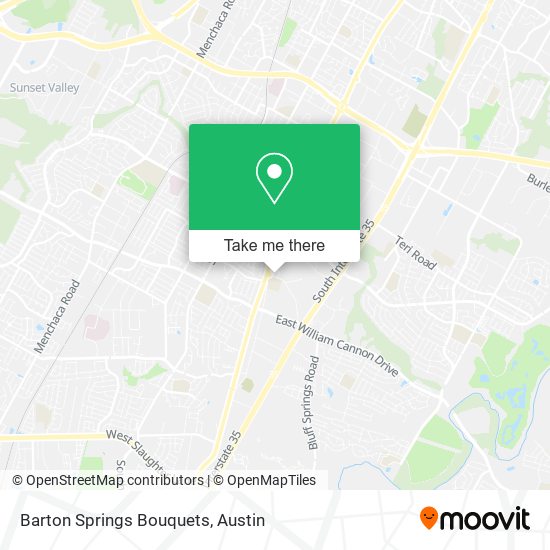 Barton Springs Bouquets map