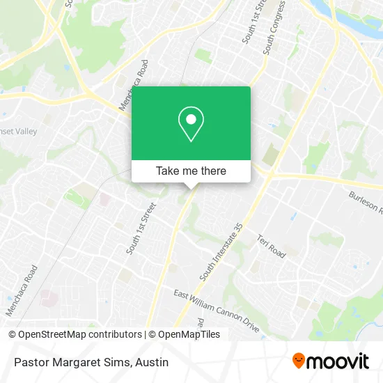 Pastor Margaret Sims map