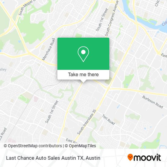 Last Chance Auto Sales Austin TX map