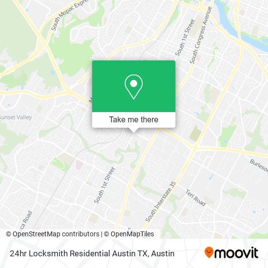 Mapa de 24hr Locksmith Residential Austin TX