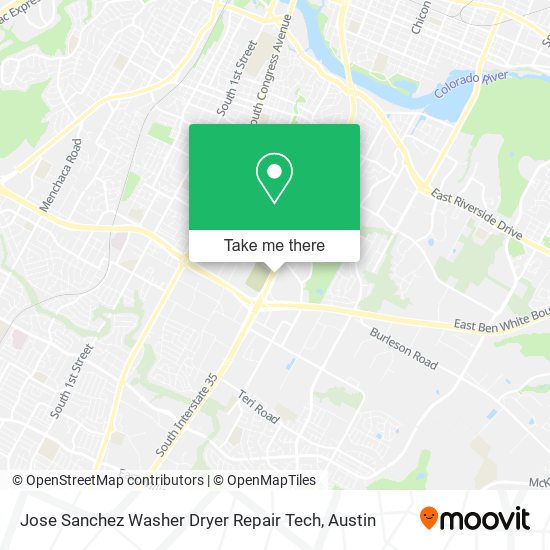 Jose Sanchez Washer Dryer Repair Tech map