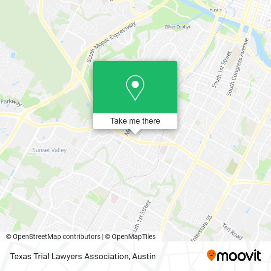 Mapa de Texas Trial Lawyers Association