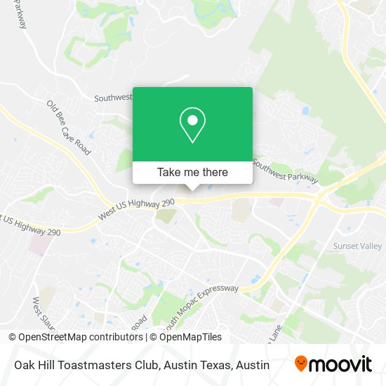 Mapa de Oak Hill Toastmasters Club, Austin Texas