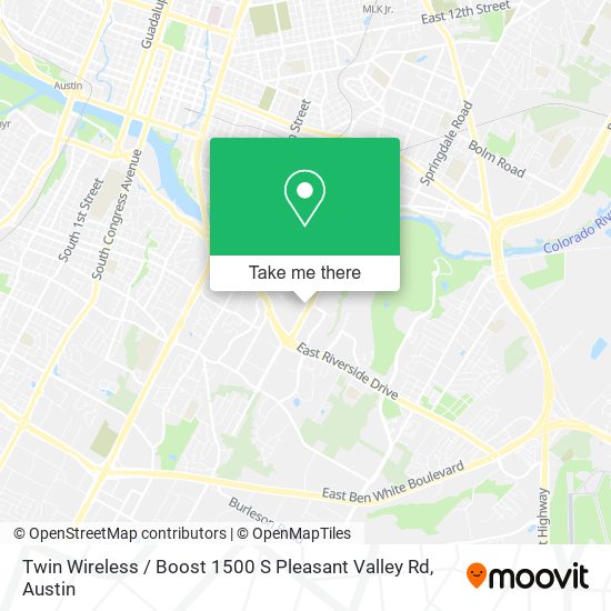 Mapa de Twin Wireless / Boost 1500 S Pleasant Valley Rd