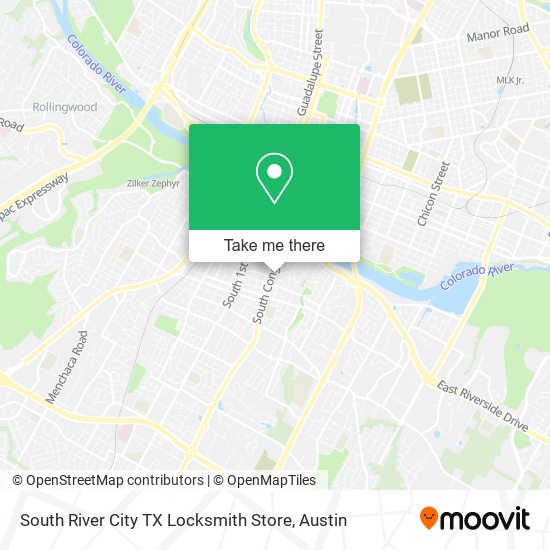 Mapa de South River City TX Locksmith Store