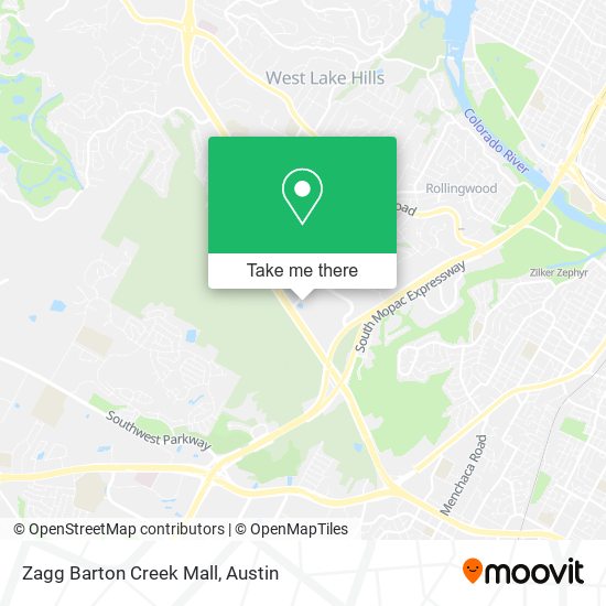 Mapa de Zagg Barton Creek Mall