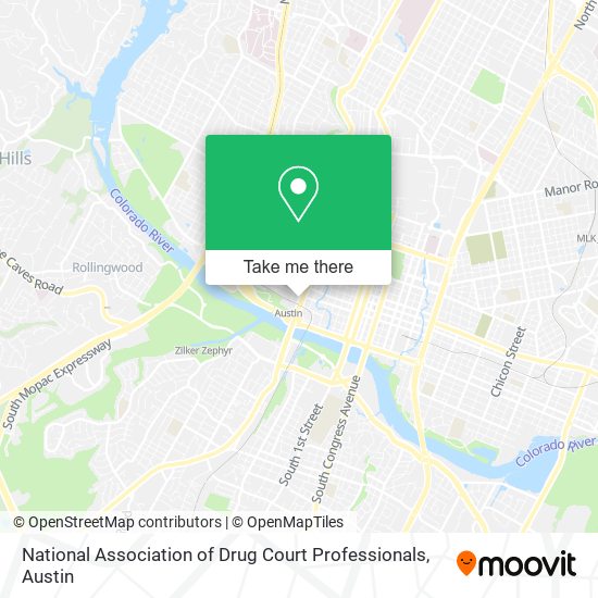 Mapa de National Association of Drug Court Professionals