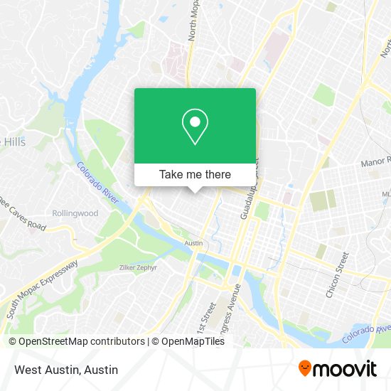 West Austin map