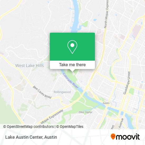Lake Austin Center map