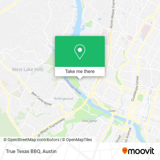 Mapa de True Texas BBQ