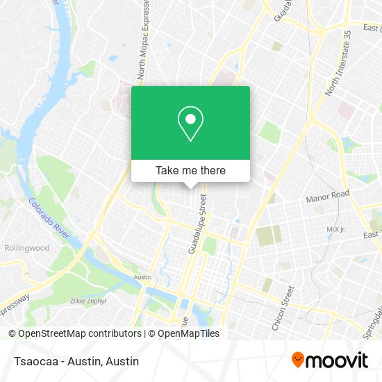 Mapa de Tsaocaa - Austin
