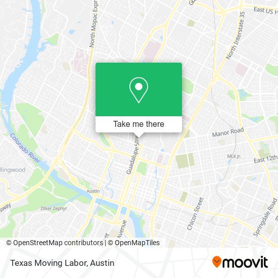 Mapa de Texas Moving Labor