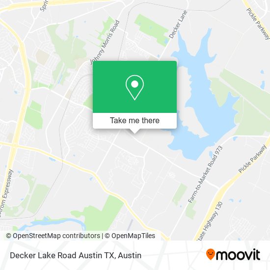 Mapa de Decker Lake Road Austin TX