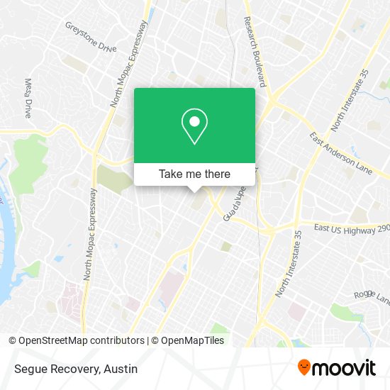 Segue Recovery map
