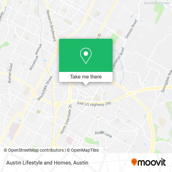 Austin Lifestyle and Homes map