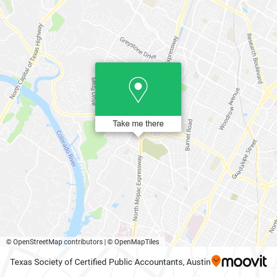 Mapa de Texas Society of Certified Public Accountants