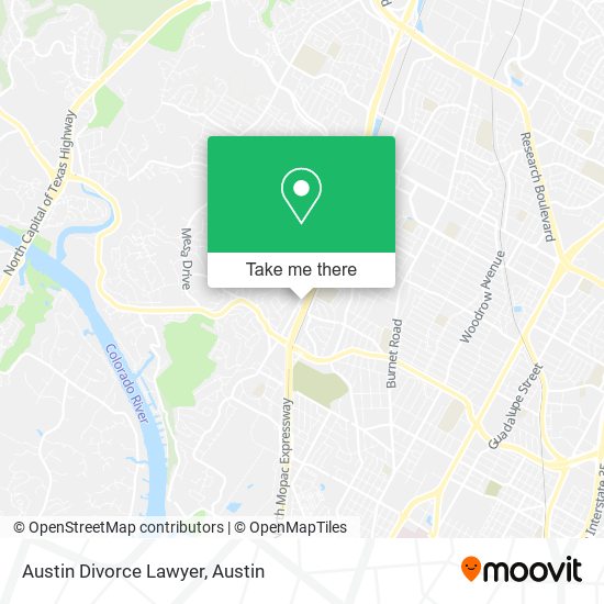 Mapa de Austin Divorce Lawyer