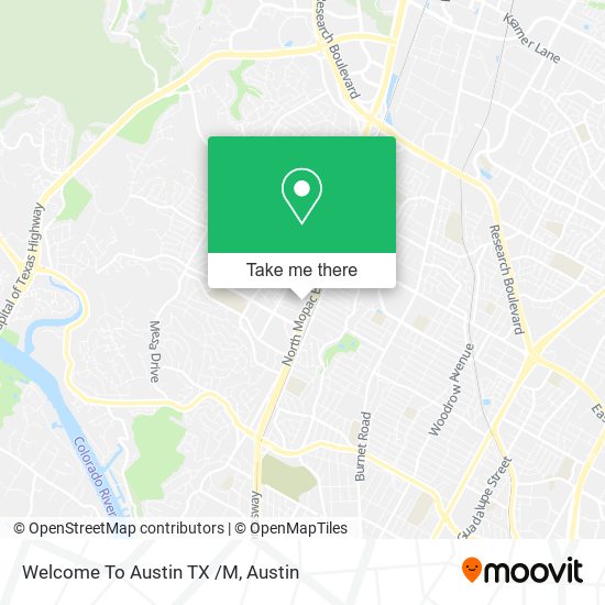 Mapa de Welcome To Austin TX /M