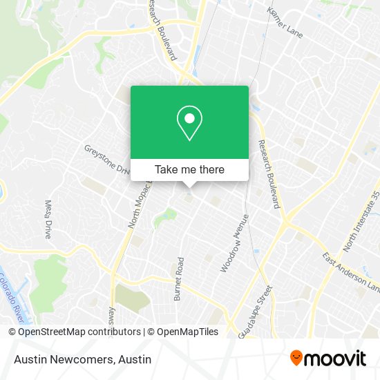 Austin Newcomers map