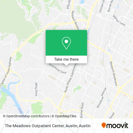 Mapa de The Meadows Outpatient Center, Austin