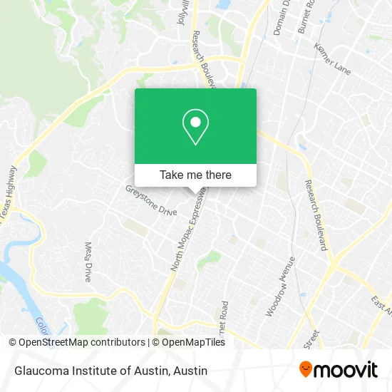 Glaucoma Institute of Austin map