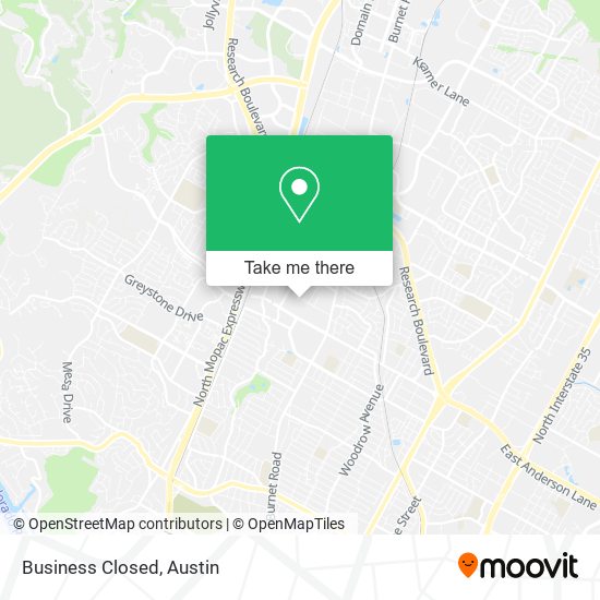 Business Closed map