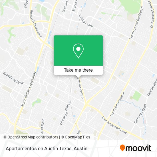 Mapa de Apartamentos en Austin Texas