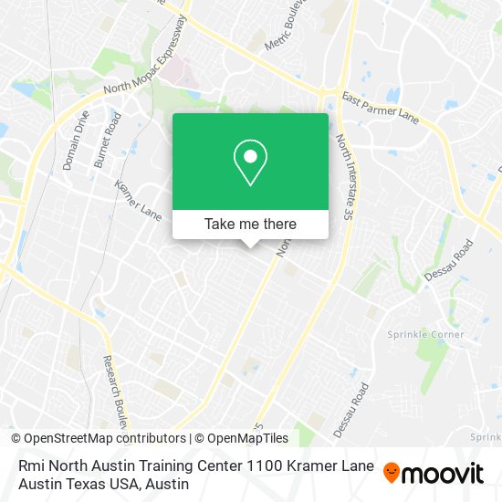 Mapa de Rmi North Austin Training Center 1100 Kramer Lane Austin Texas USA