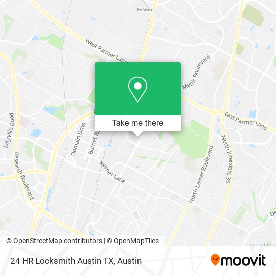 24 HR Locksmith Austin TX map