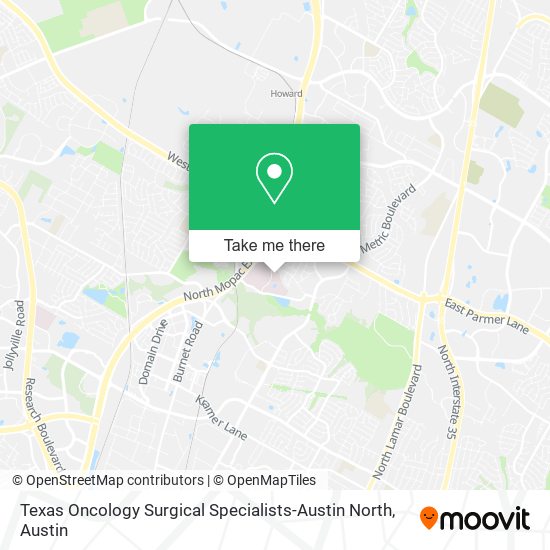 Mapa de Texas Oncology Surgical Specialists-Austin North