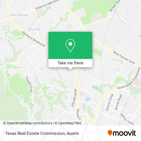 Texas Real Estate Commission map