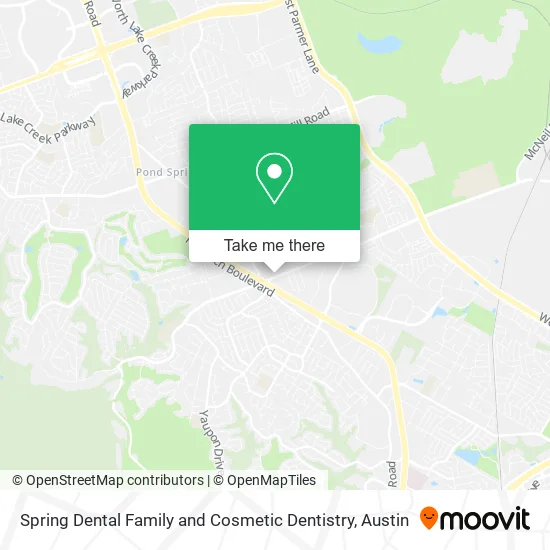 Spring Dental Family and Cosmetic Dentistry map