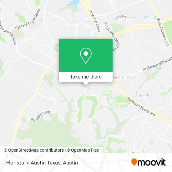 Florists in Austin Texas map
